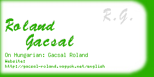 roland gacsal business card